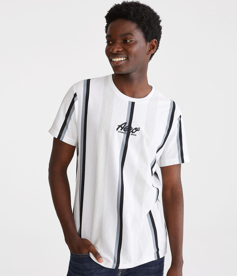 Aero Vertical Stripe Graphic Tee