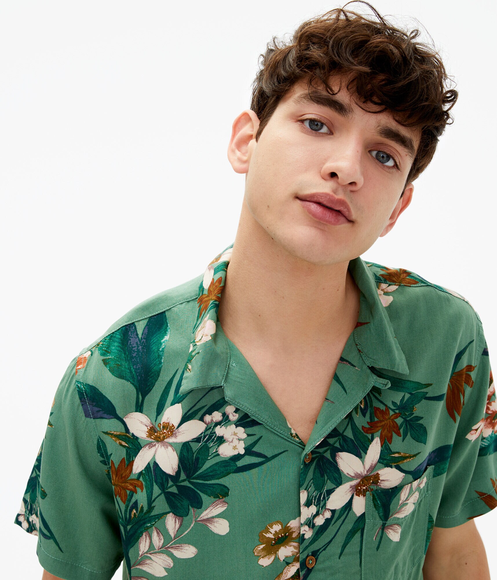 Floral Button-Down Resort Shirt