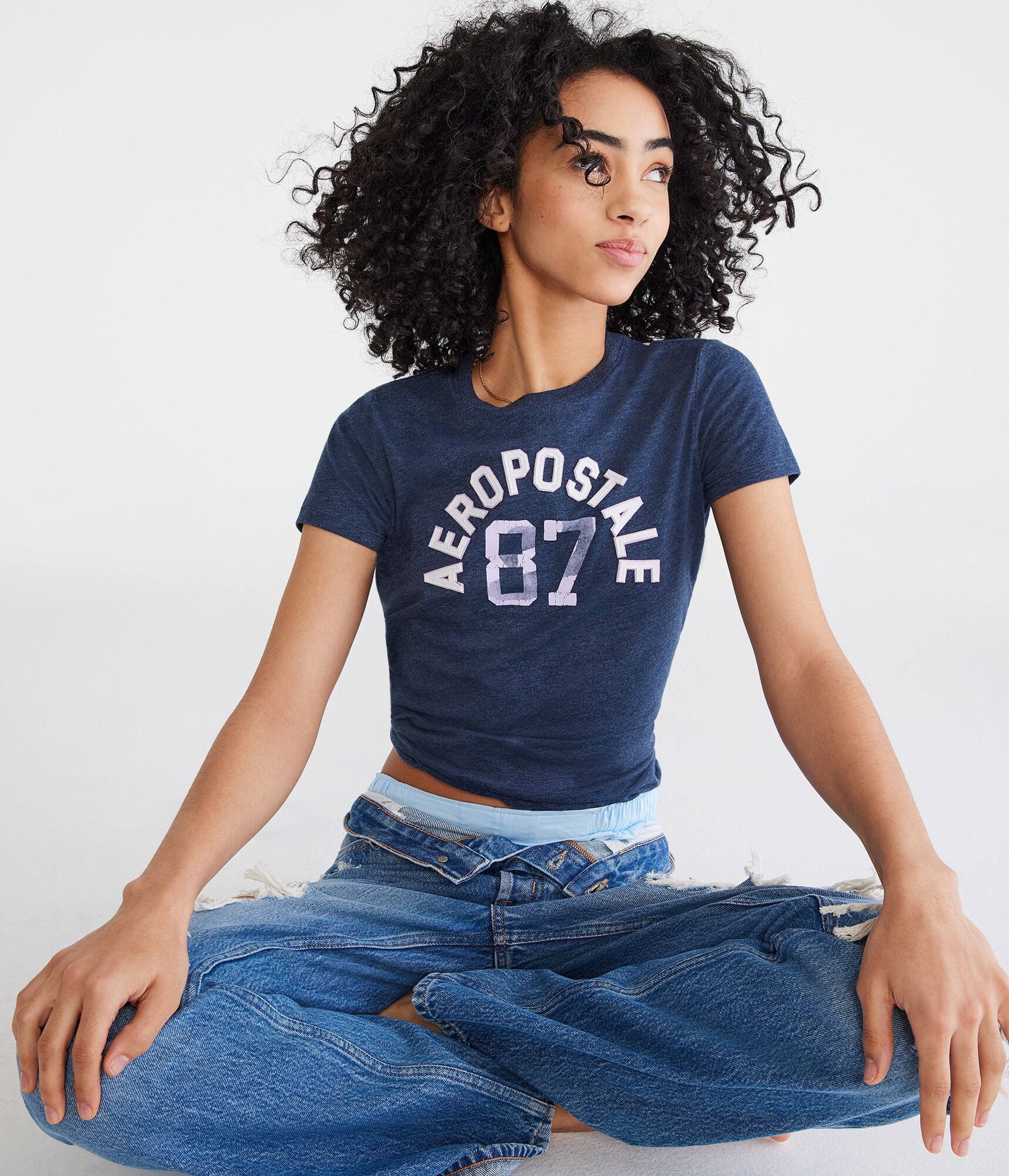 Aeropostale 87 Arch Appliqu&eacute; Graphic Tee