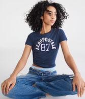 Aeropostale 87 Arch Appliqué Graphic Tee