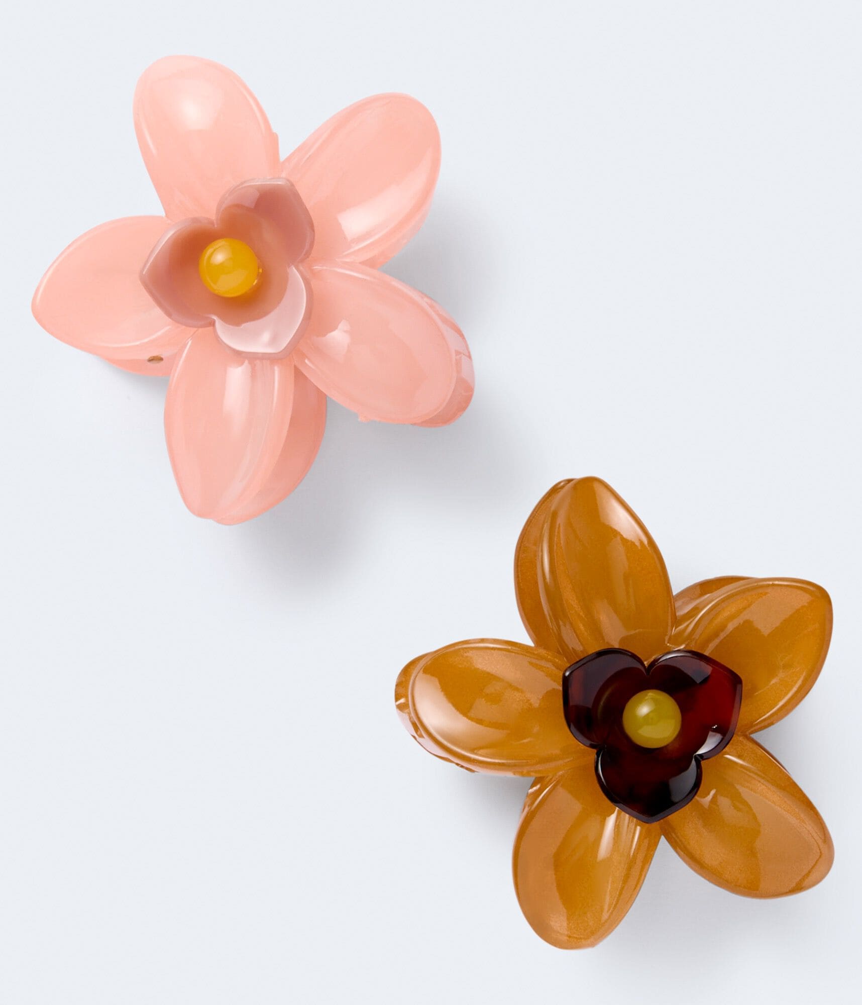 Layered Flower Claw Hair Clip 2-Pack