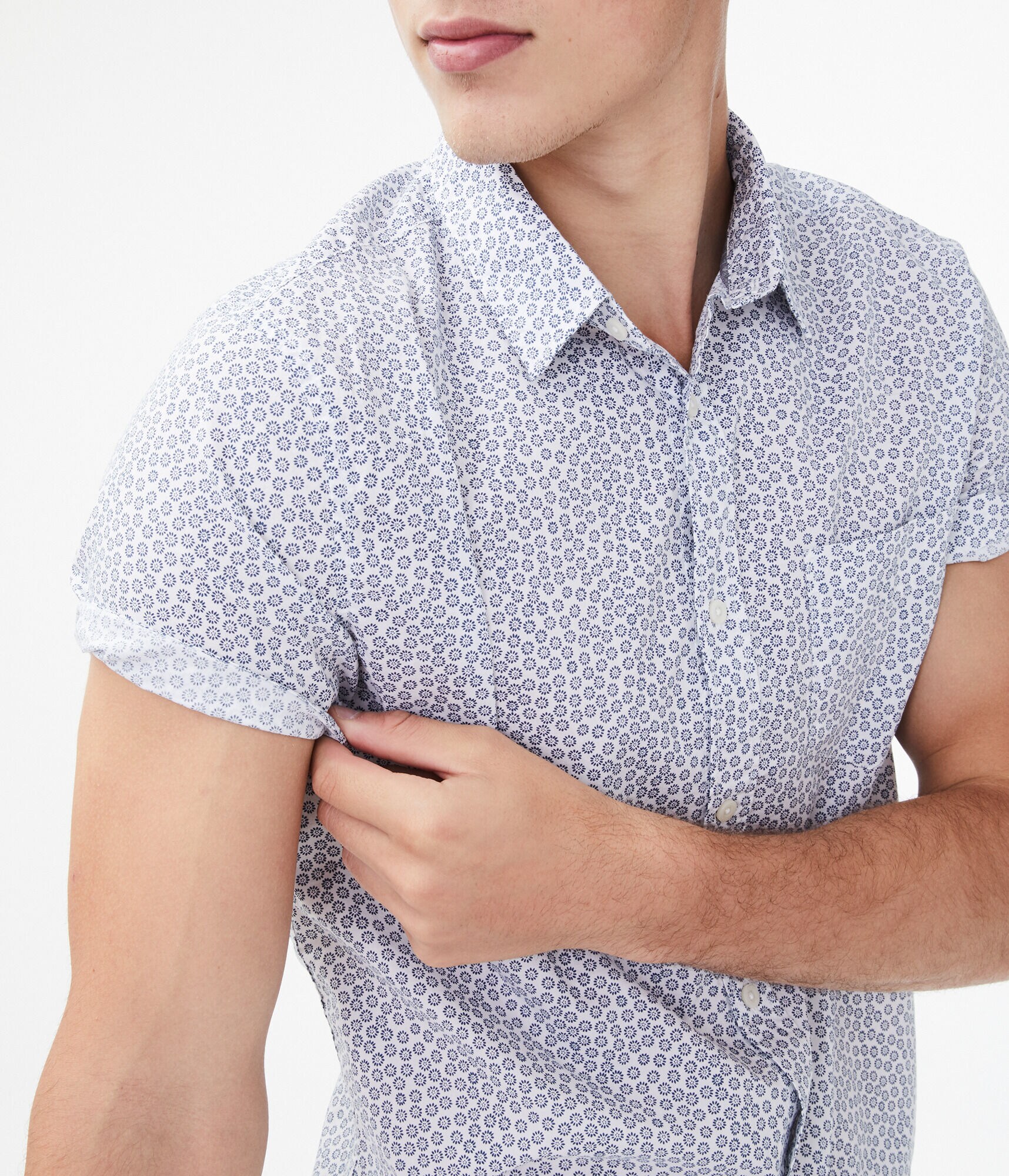 Geometric Dot Button-Down Shirt