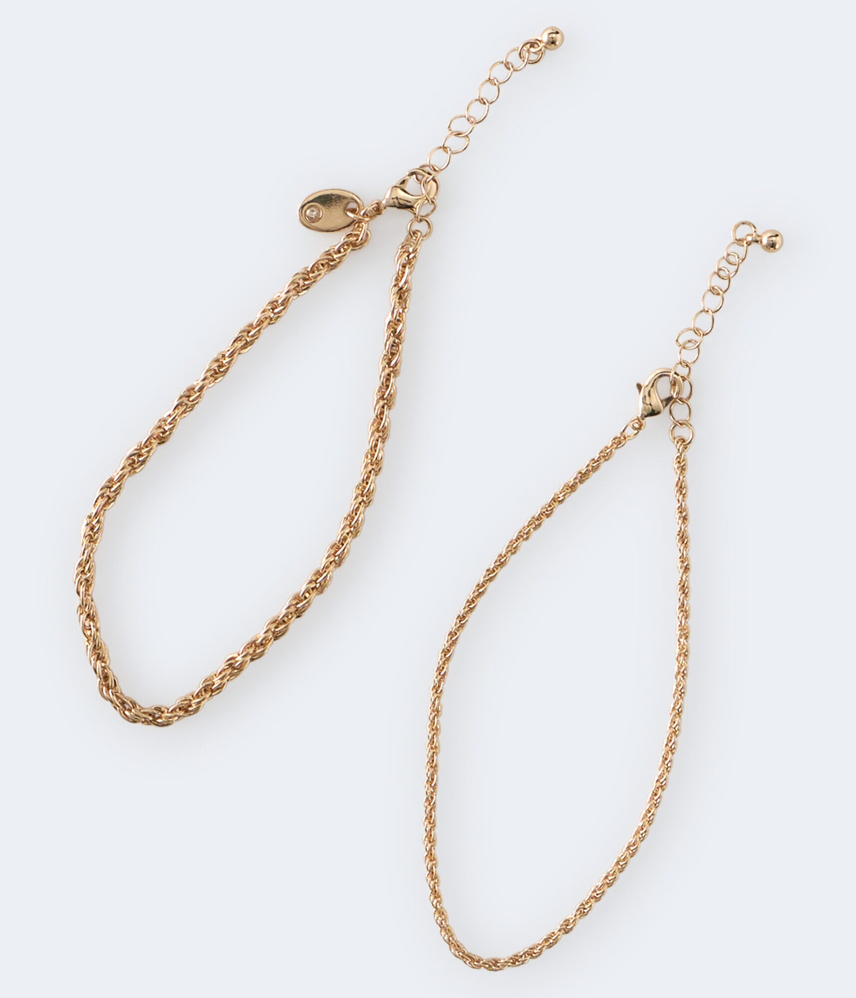 Twisted Chain Anklet 2-Pack