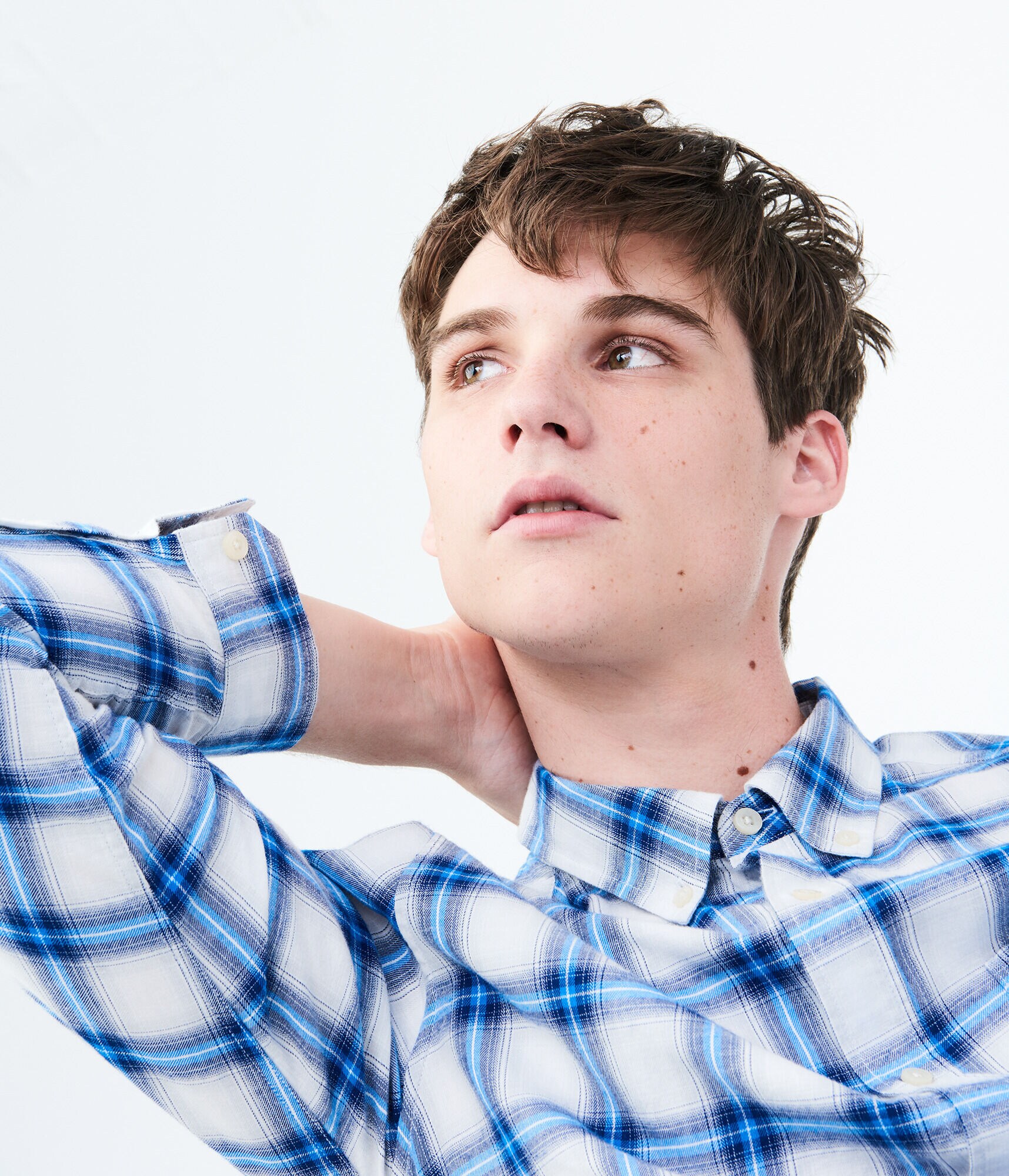 Long Sleeve Plaid Woven Shirt