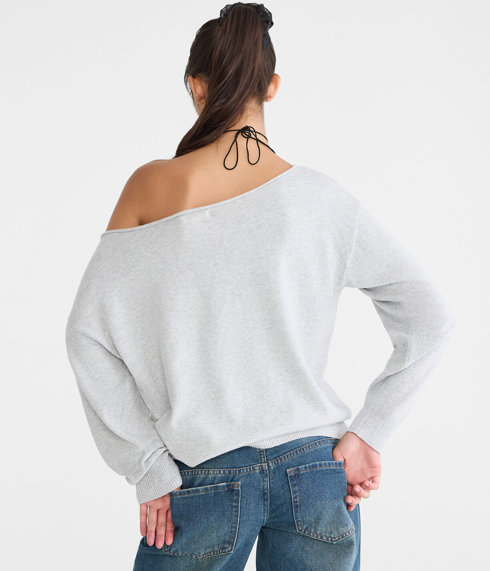 Slouchy Off-The-Shoulder Sweater