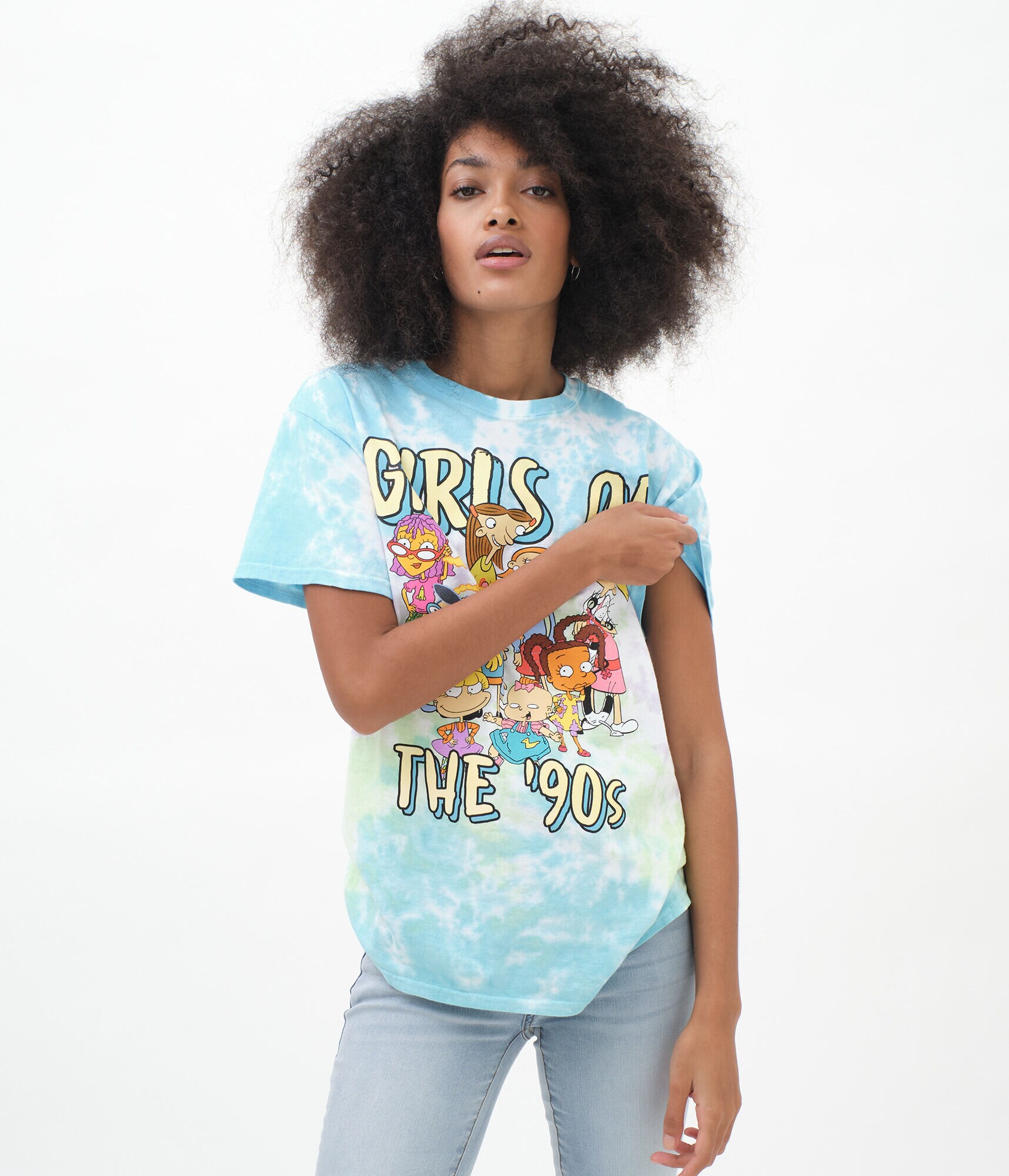 Nickelodeon Girls Of The 90s Tie Dye Boyfriend Graphic Tee Nickelodeon Girls Of The 90s Tie Dye Boyfriend Graphic Tee