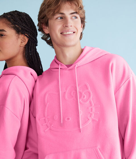 Hello Kitty Embossed Face Pullover Hoodie Hello Kitty Embossed Face Pullover Hoodie
