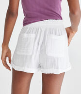 High-Rise Gauze Shorts