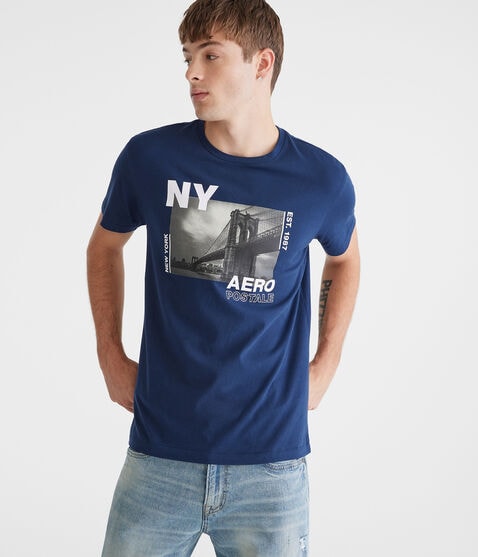 Aeropostale NY Brooklyn Bridge Graphic Tee Aeropostale NY Brooklyn Bridge Graphic Tee