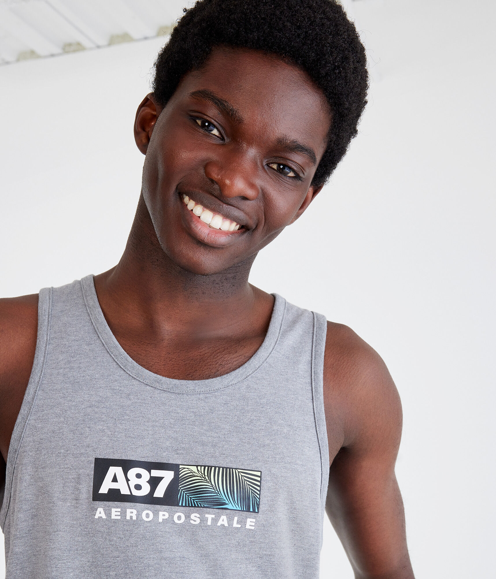 A87 Box Logo Palms Tank