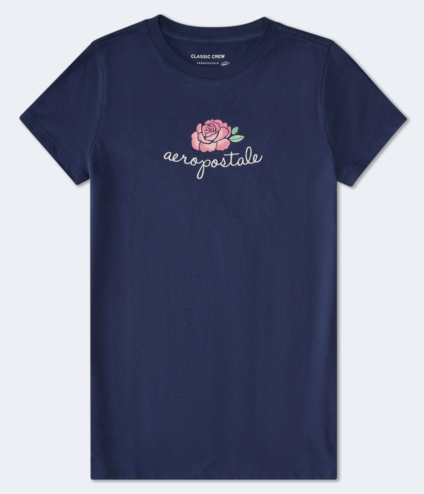 Aeropostale Script Rose Graphic Tee