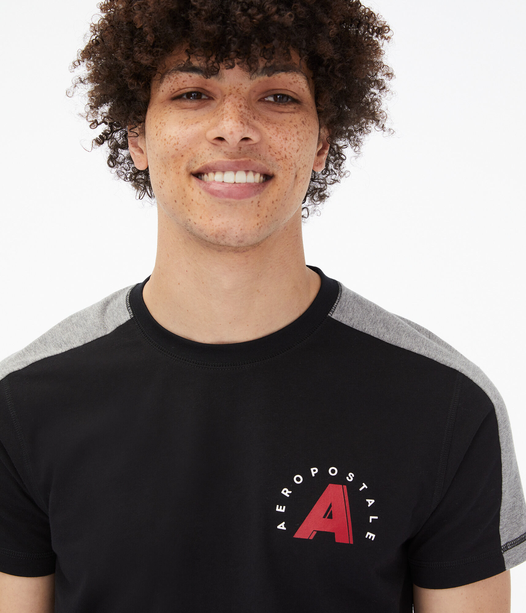 Aeropostale Colorblocked Stretch Graphic Tee