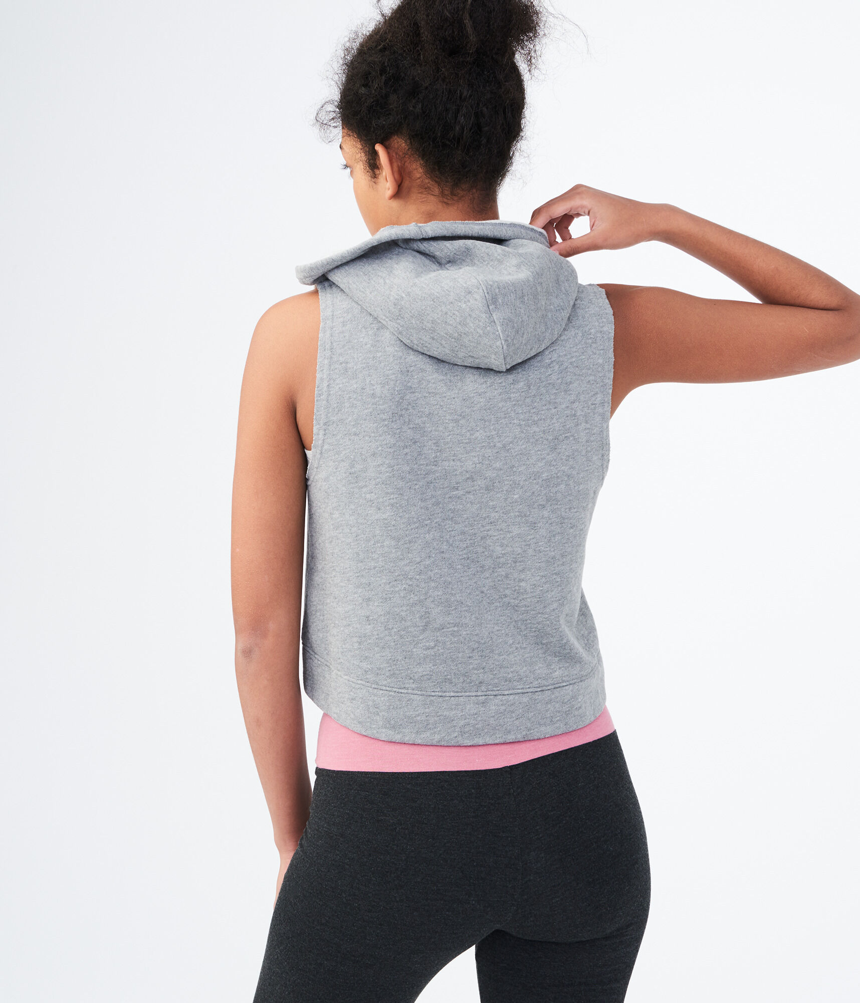 Sleeveless Crop Pullover Hoodie