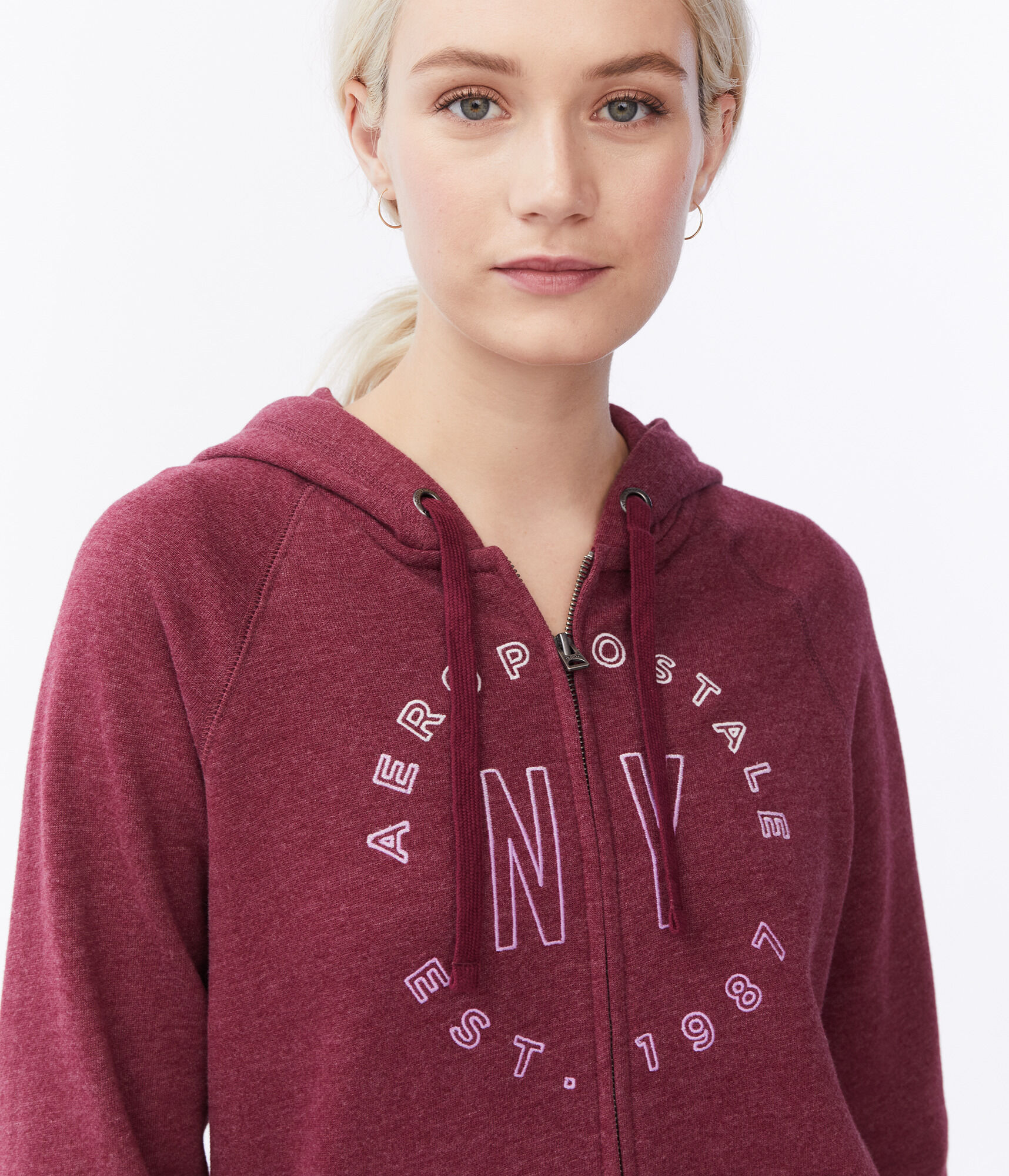 Ombr&eacute; Aeropostale NY Full-Zip Hoodie