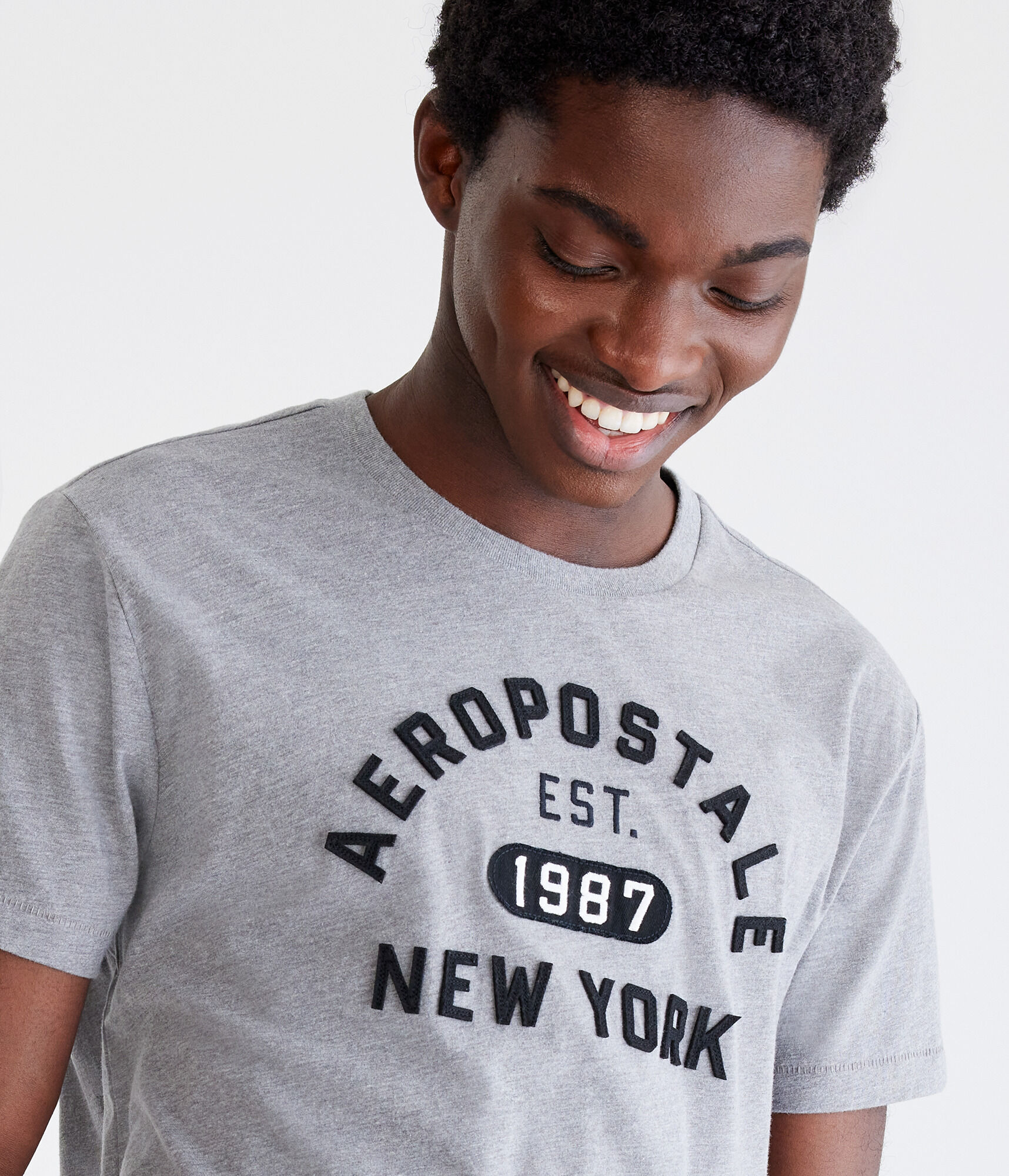 Aeropostale Arch Logo Appliqu&eacute; Graphic Tee