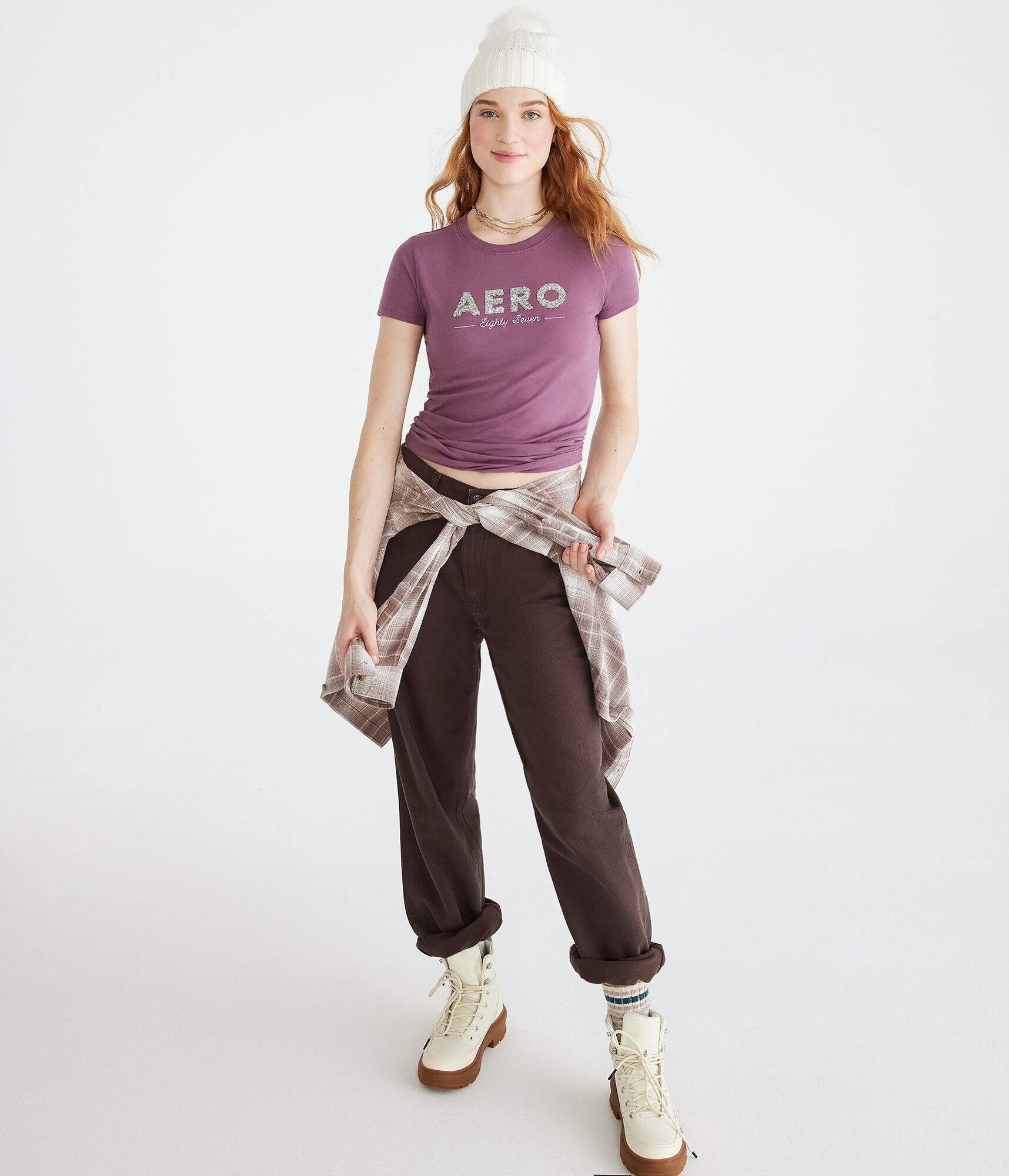 Aero Eighty Seven Sequin Graphic Tee