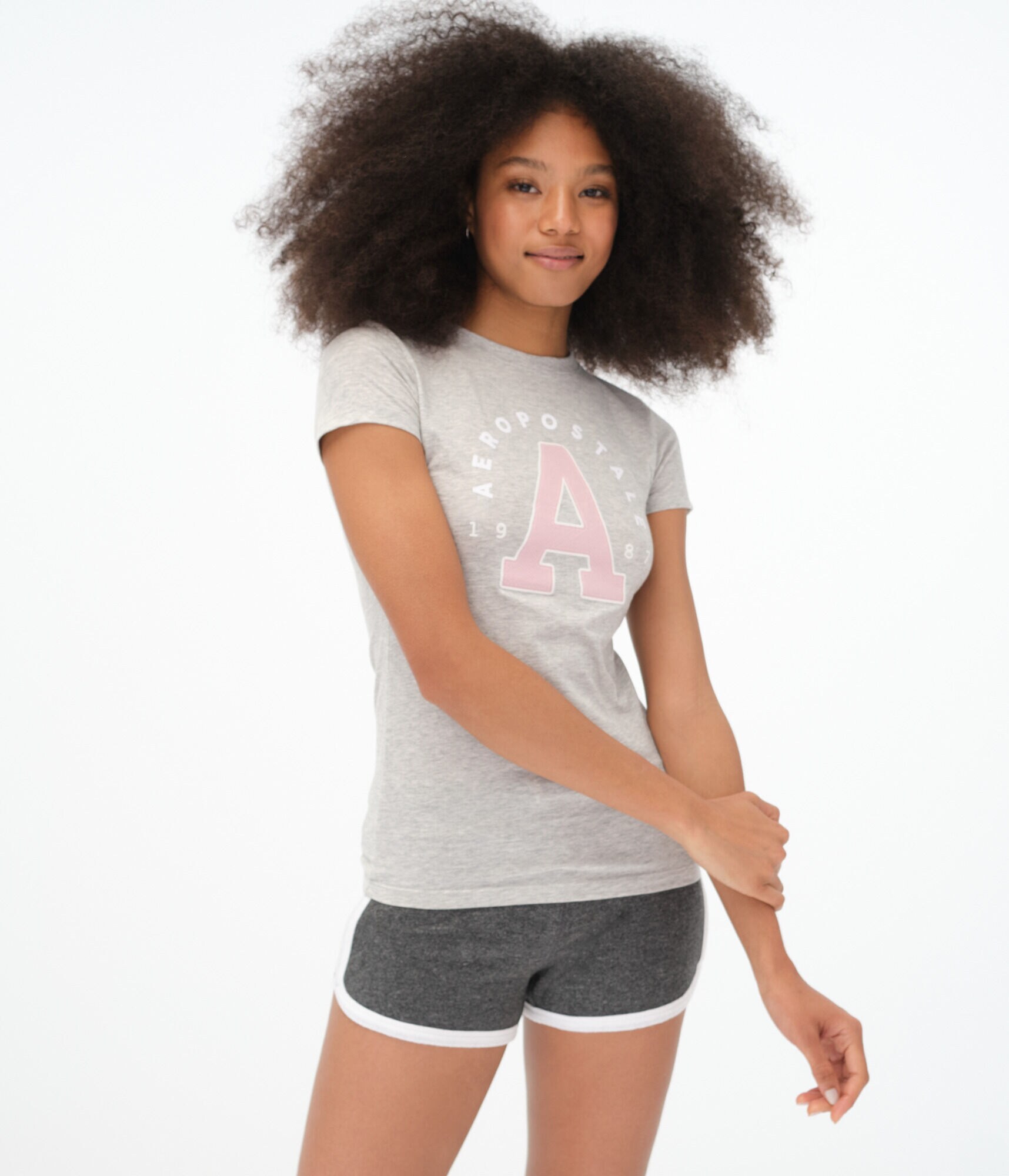 Large Letter Arch Appliqu&eacute; Graphic Tee