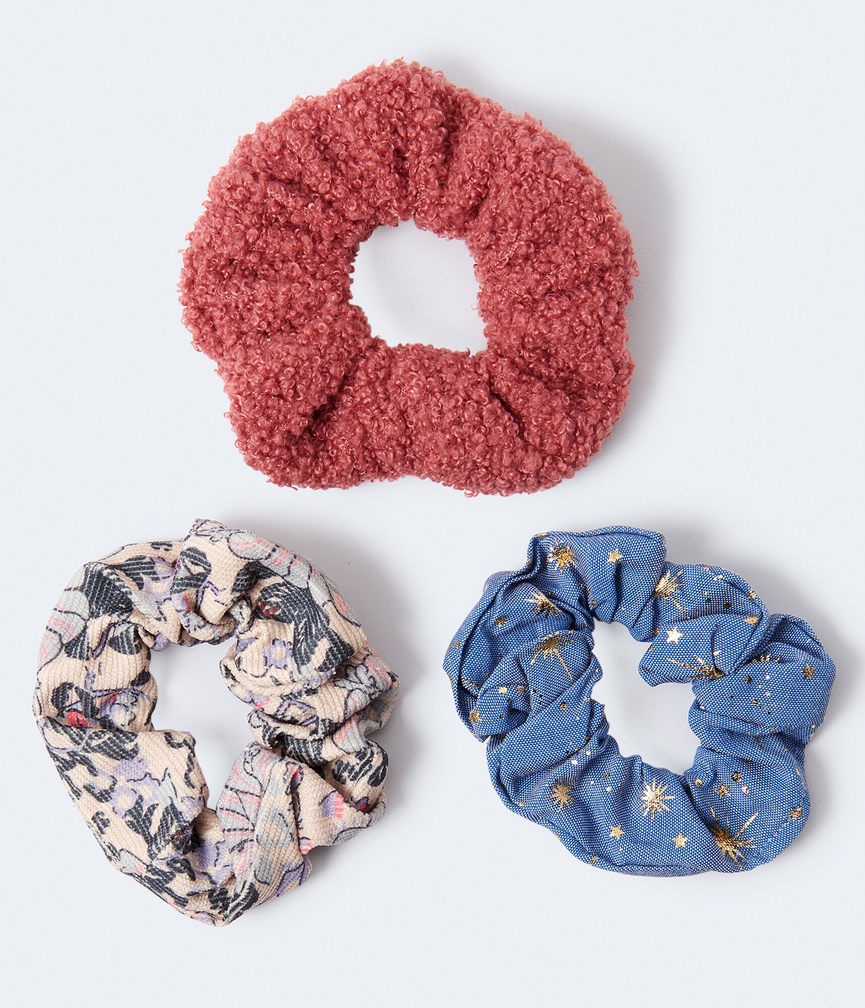 Metallic Stars Scrunchie 3-Pack