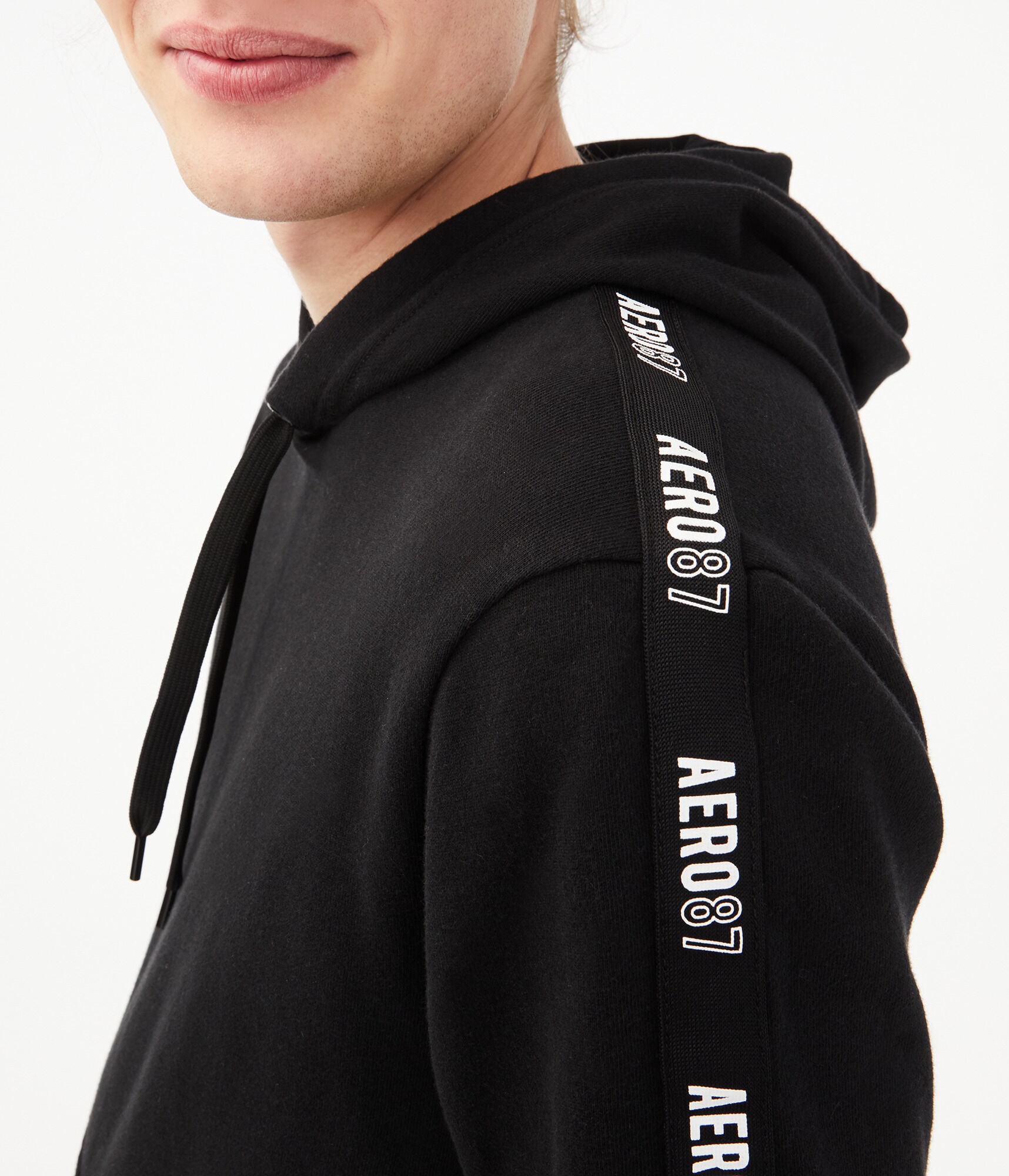 Tape logo hoodie clearance