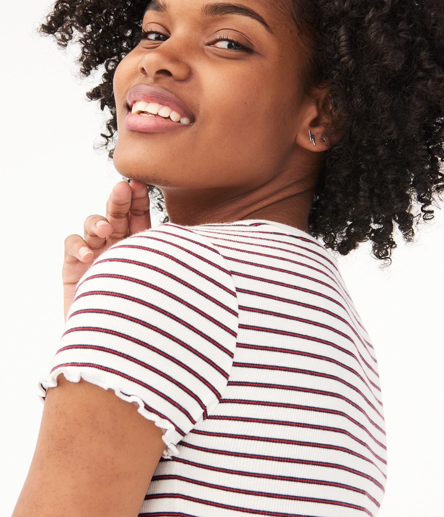 Striped Shrunken Tee