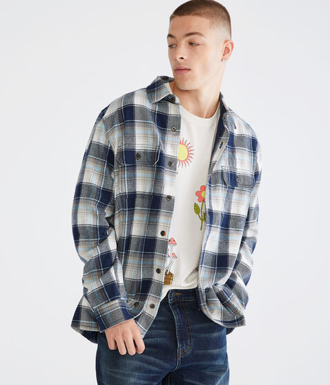 Lightweight Plaid Flannel Shacket