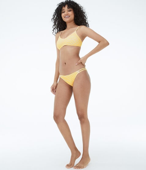 Gingham Strappy Hipster Bottom Gingham Strappy Hipster Bottom
