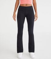 Mid-Rise Fold-Over Bootcut Pants