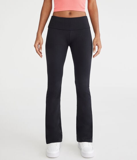 Mid-Rise Fold-Over Bootcut Pants Mid-Rise Fold-Over Bootcut Pants