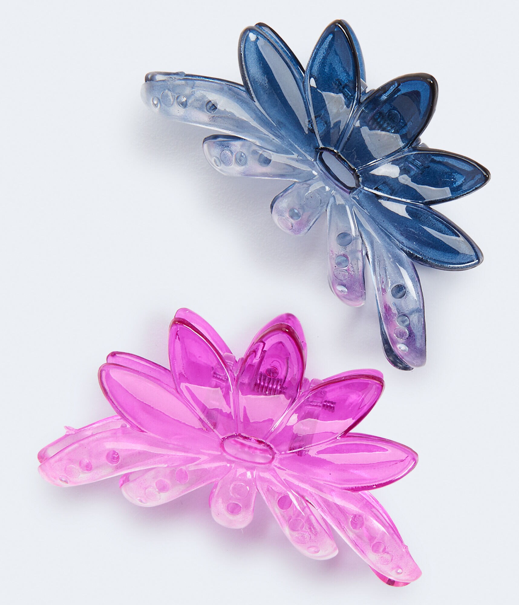 Ombr&eacute; Flower Claw Hair Clip 2-Pack