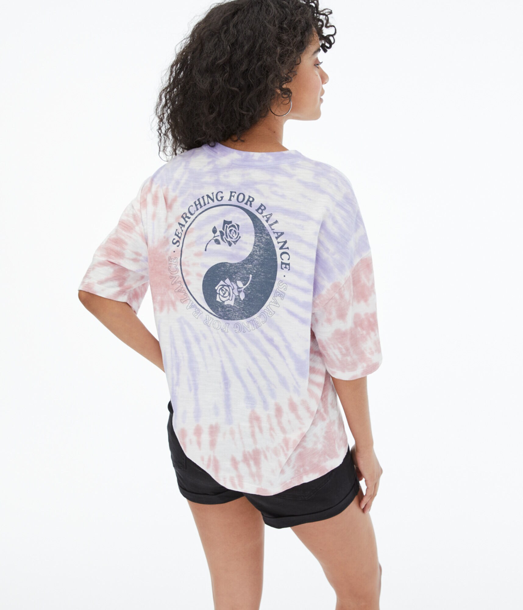 Yin Yang Tie-Dye Boyfriend Graphic Tee