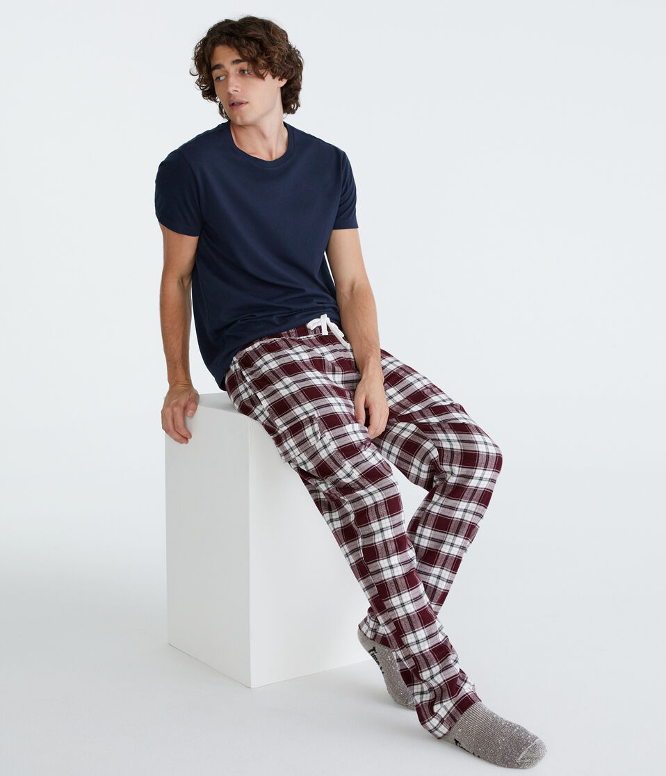 Plaid Flannel Cargo Sleep Pants