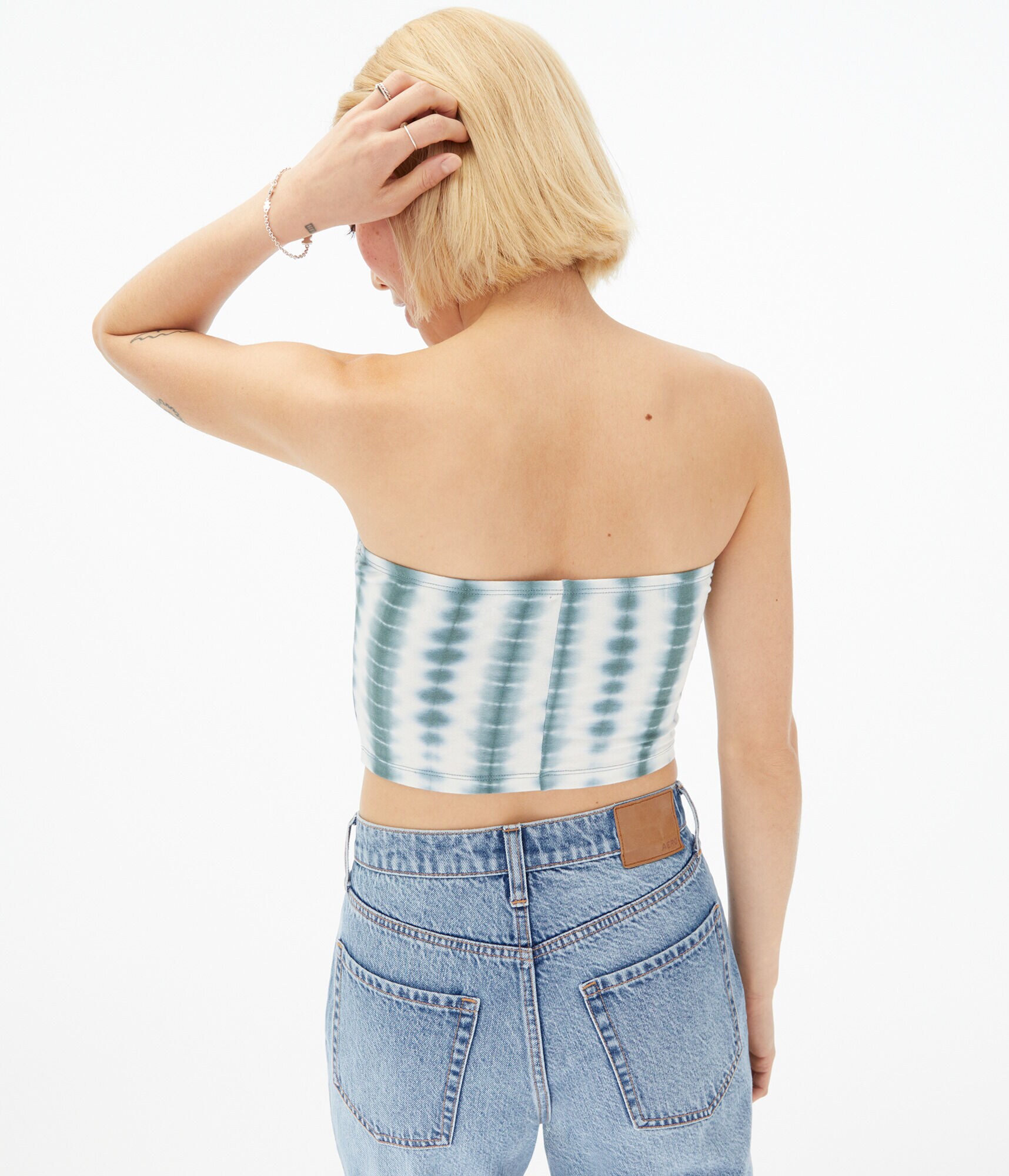 Seriously Soft Tie-Dye V-Wire Cropped Tube Top