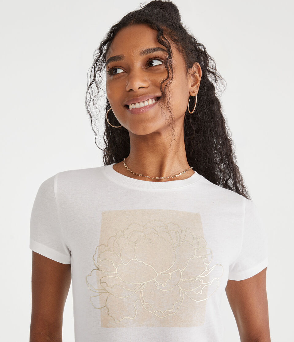 Floral Box Foil Graphic Tee
