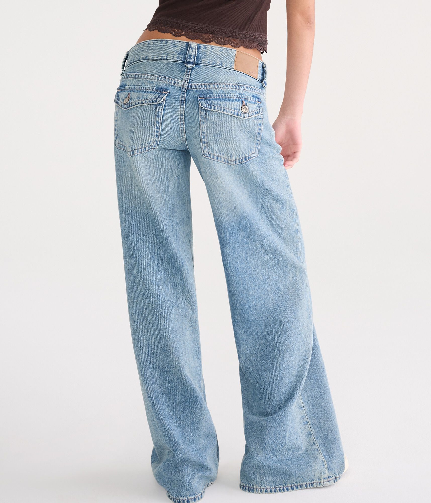 Super Low-Rise Ultra Wide Leg Jean