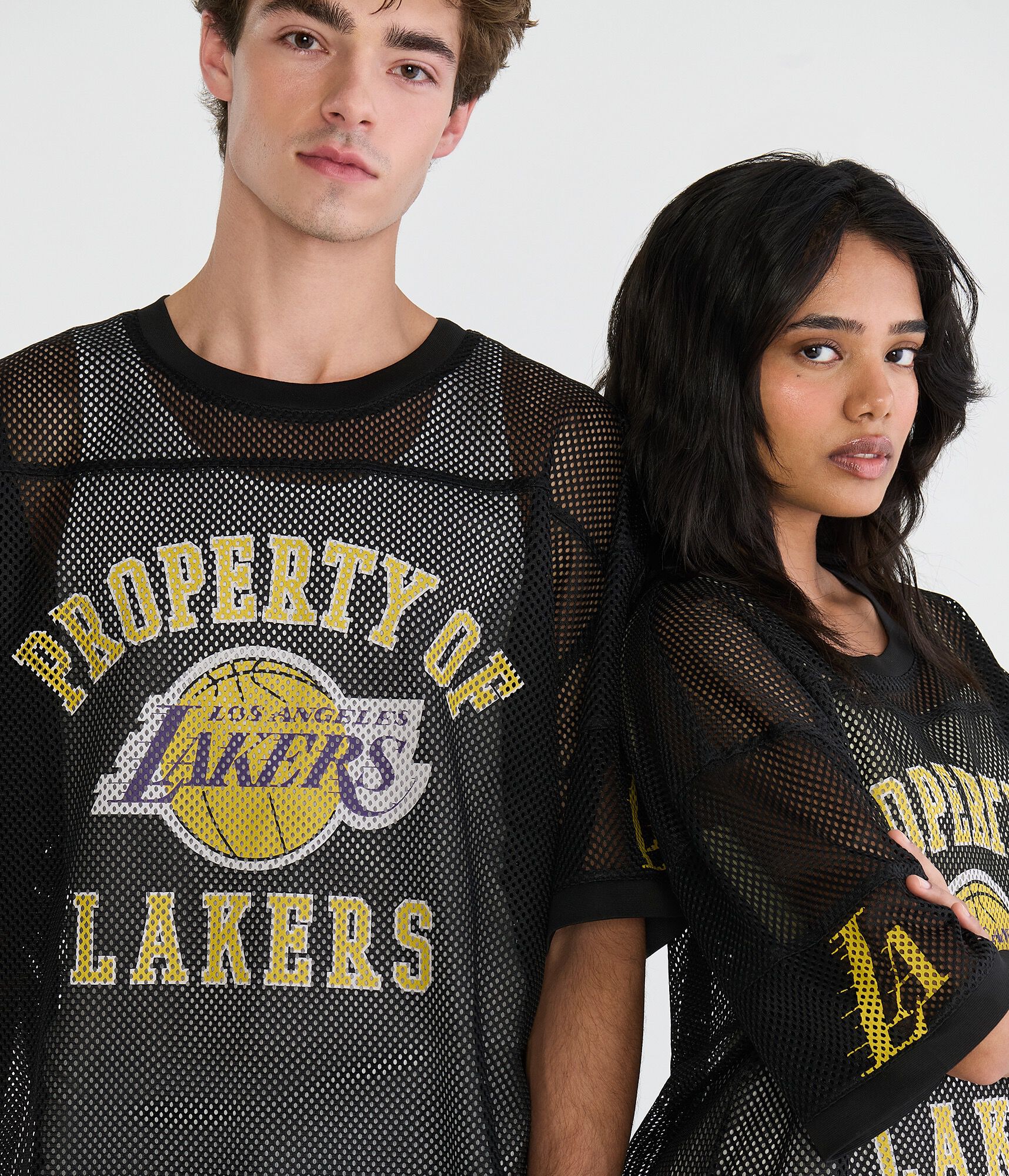 Property Of Los Angeles Lakers Boxy Mesh Tee