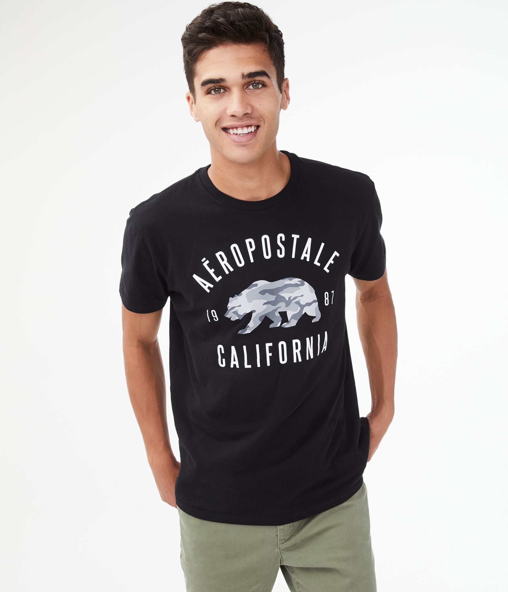Aero Cali Camo Bear Graphic Tee