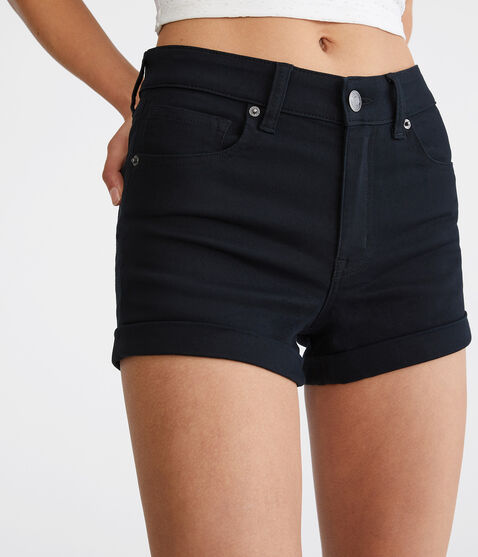 High-Rise Denim Midi Shorts High-Rise Denim Midi Shorts