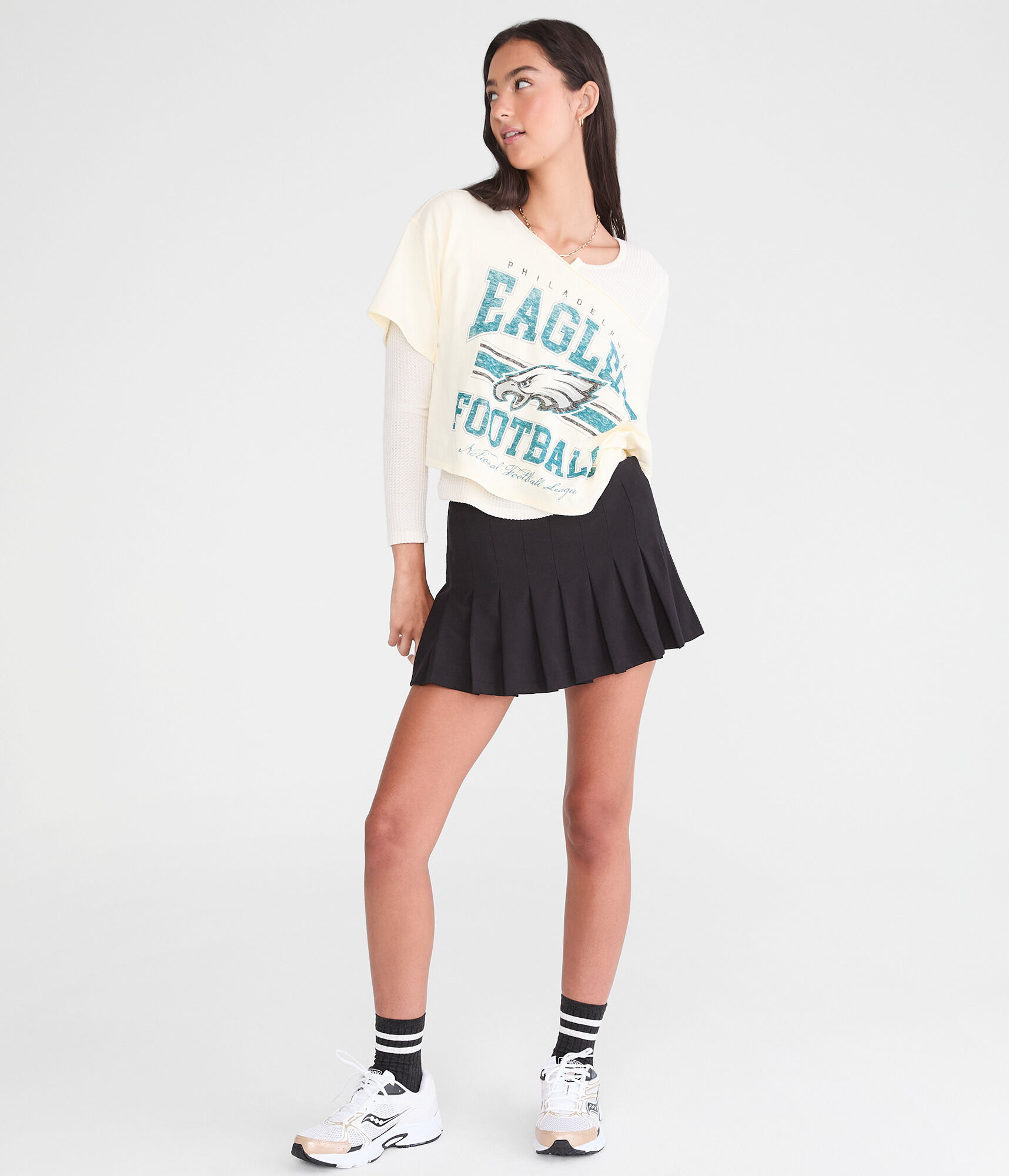 Pleated Mini Skirt
