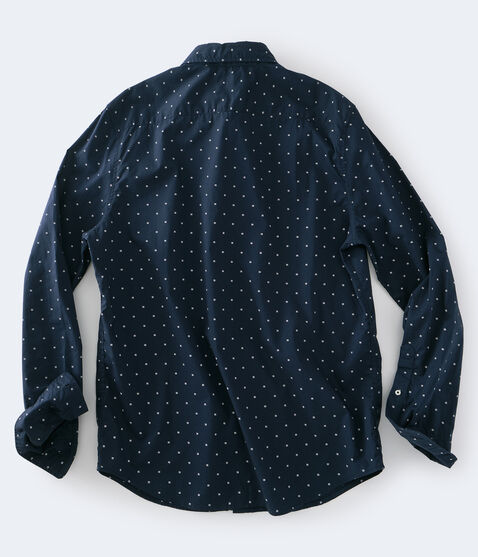 Long Sleeve Geometric Button-Down Shirt Long Sleeve Geometric Button-Down Shirt