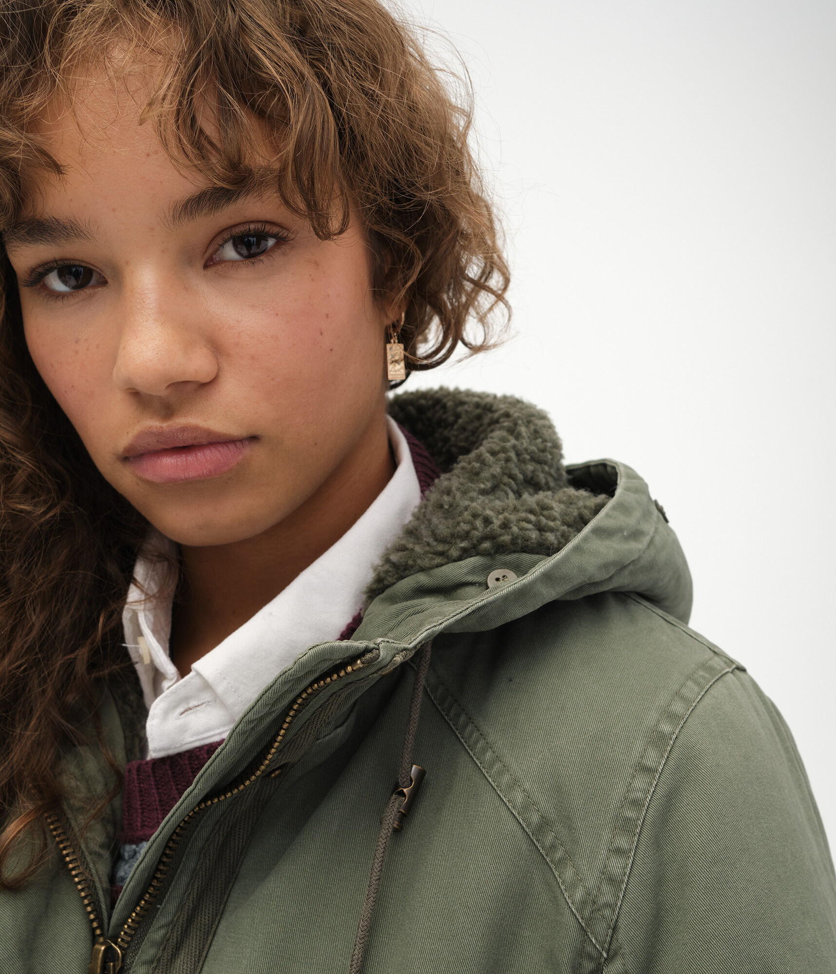 Twill Hooded Bomber Jacket