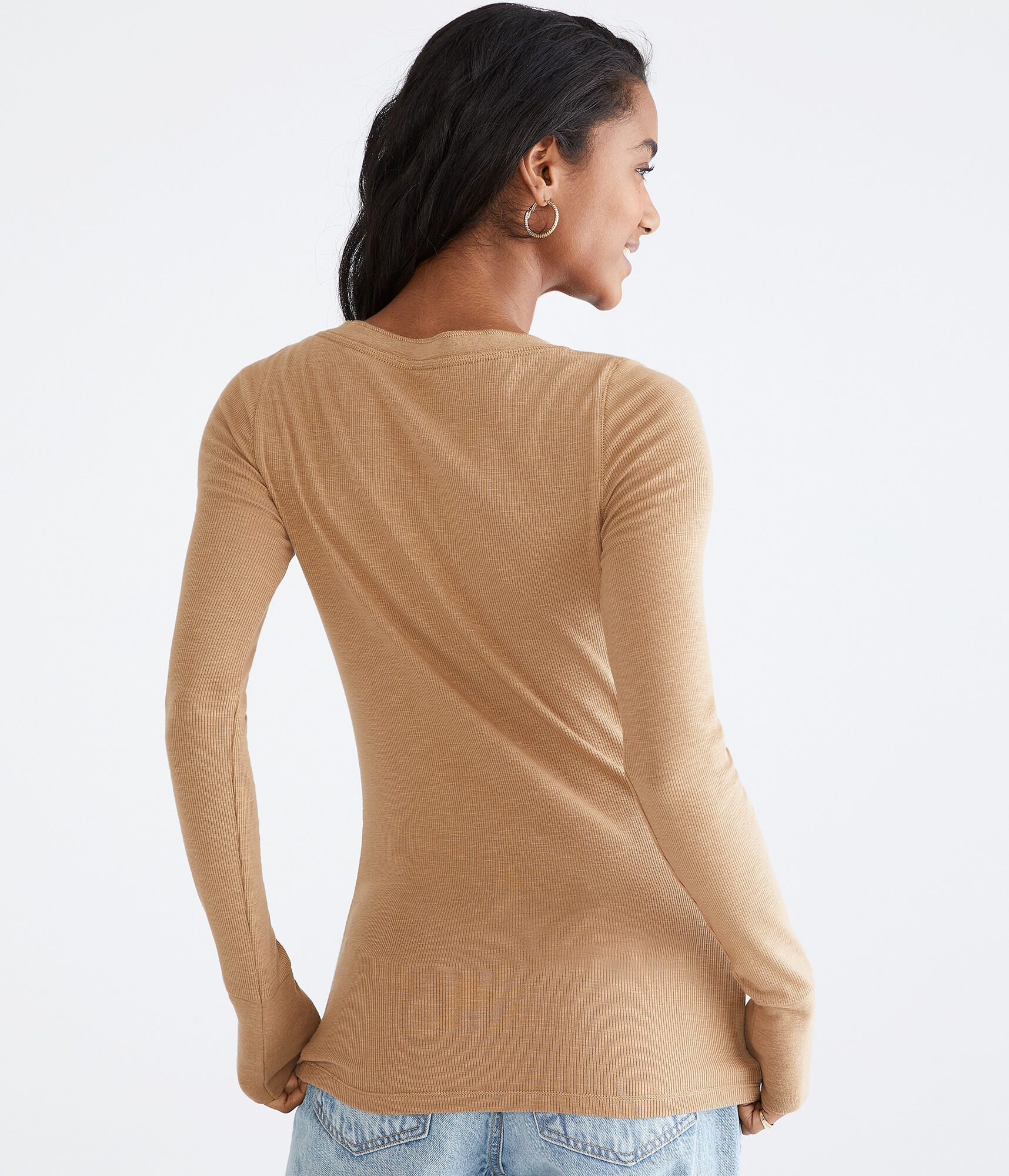 Long Sleeve Aero New York Graphic Henley