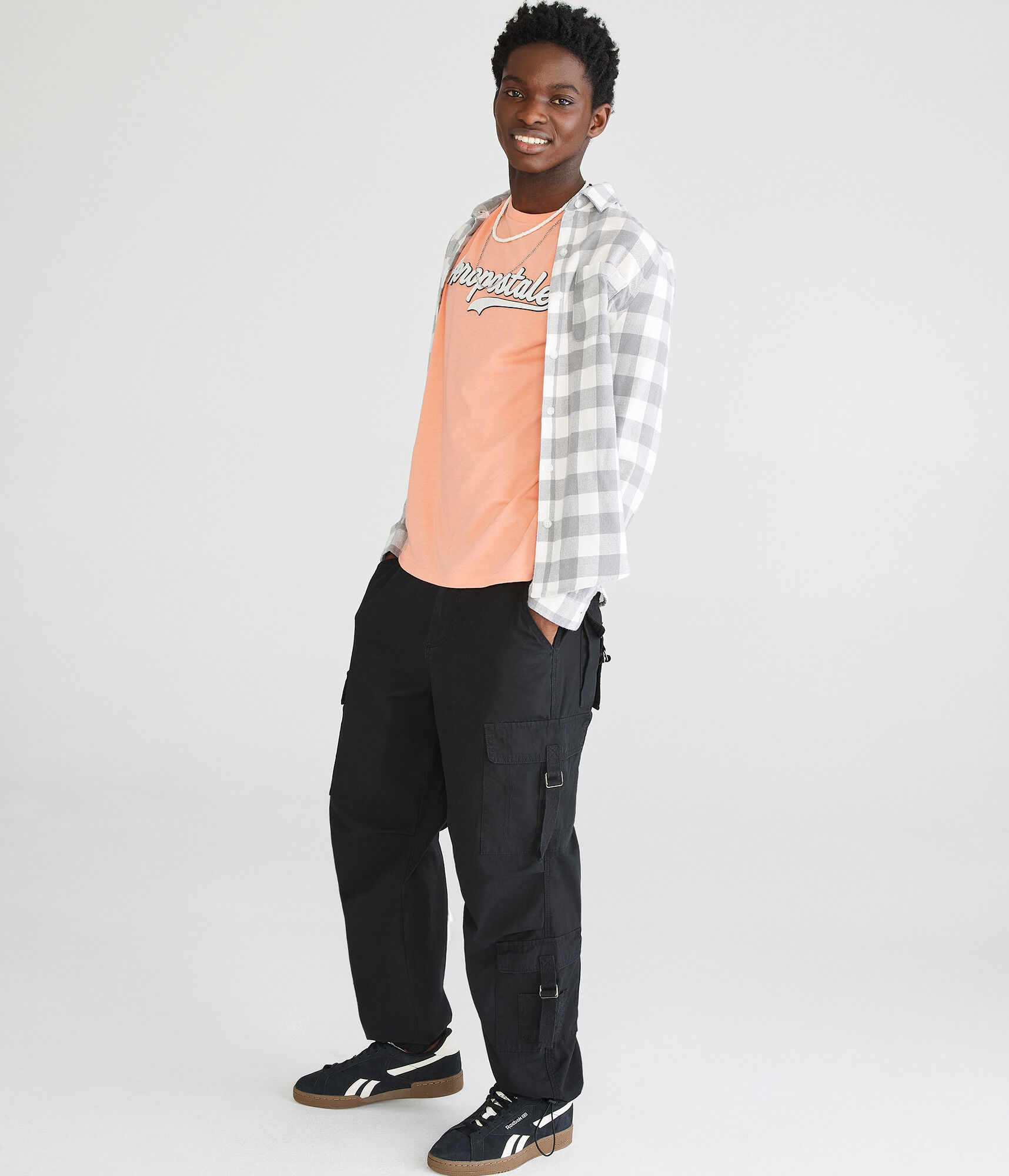 Relaxed Strap-Pocket Cargo Pants