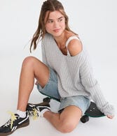 Ribbed V-Neck Sweater