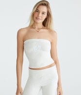 87 Fold-Over Graphic Tube Top
