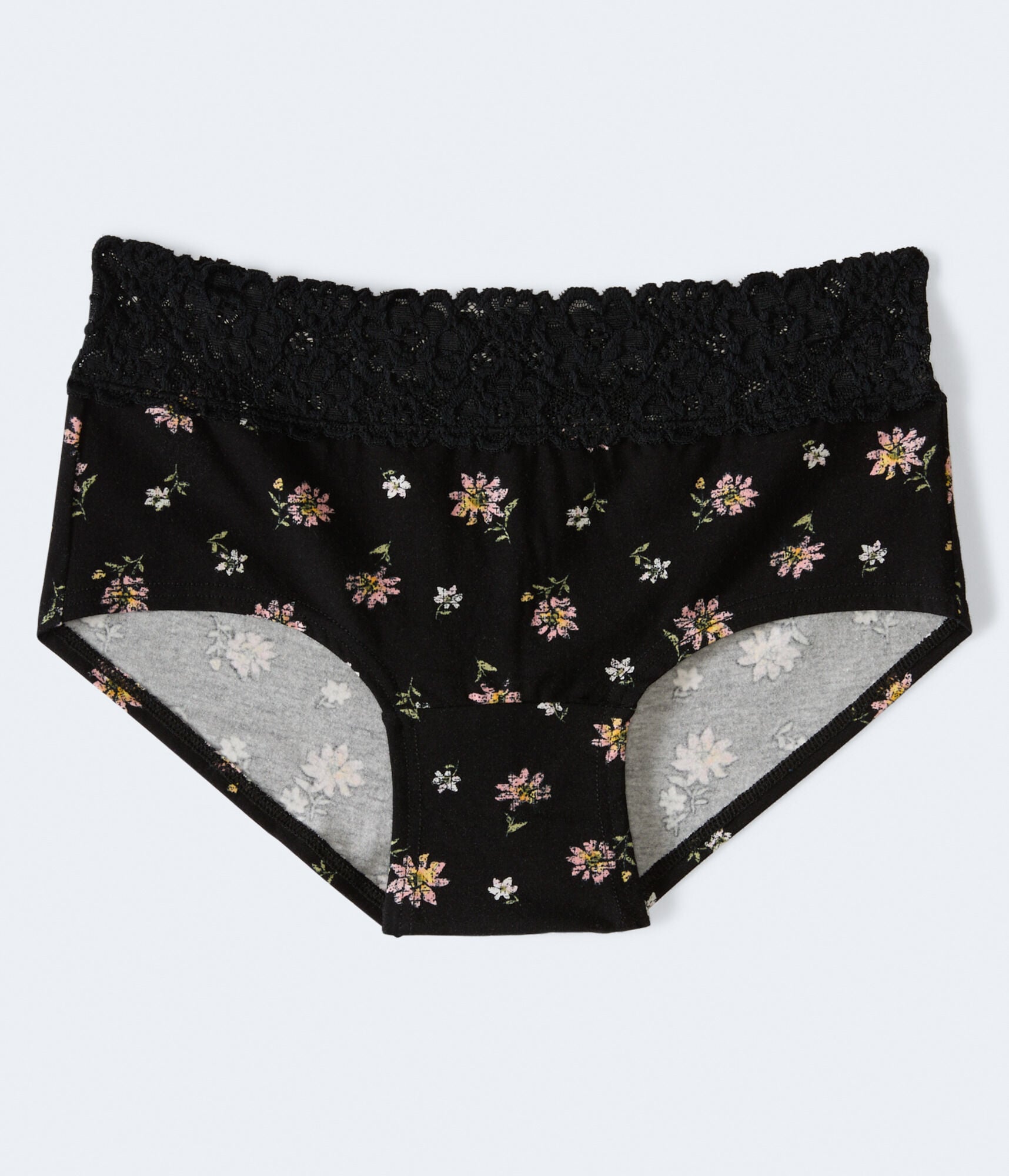 Floral Lace-Trim Boyshort