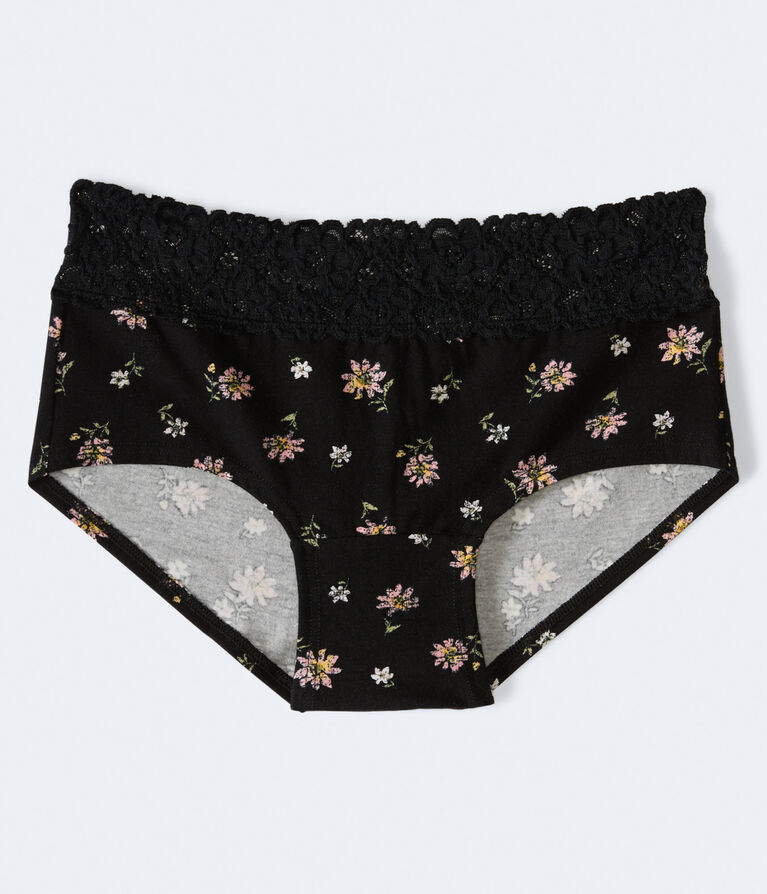 Floral Lace-Trim Boyshort