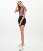 Real Denim High-Rise Mini Skirt