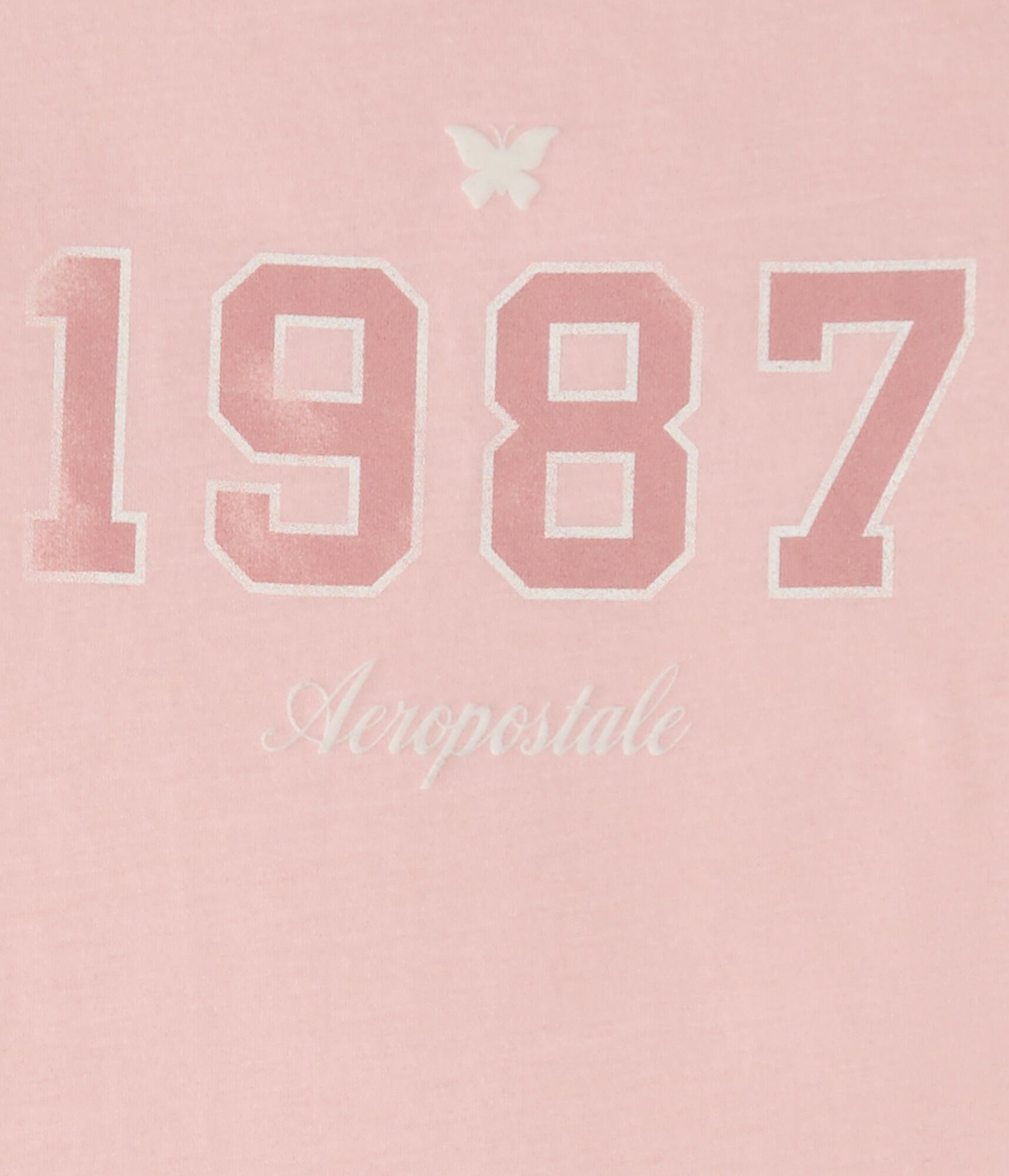 Aeropostale 1987 Flocked Graphic Tee