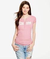 Aeropostale Script Graphic Henley