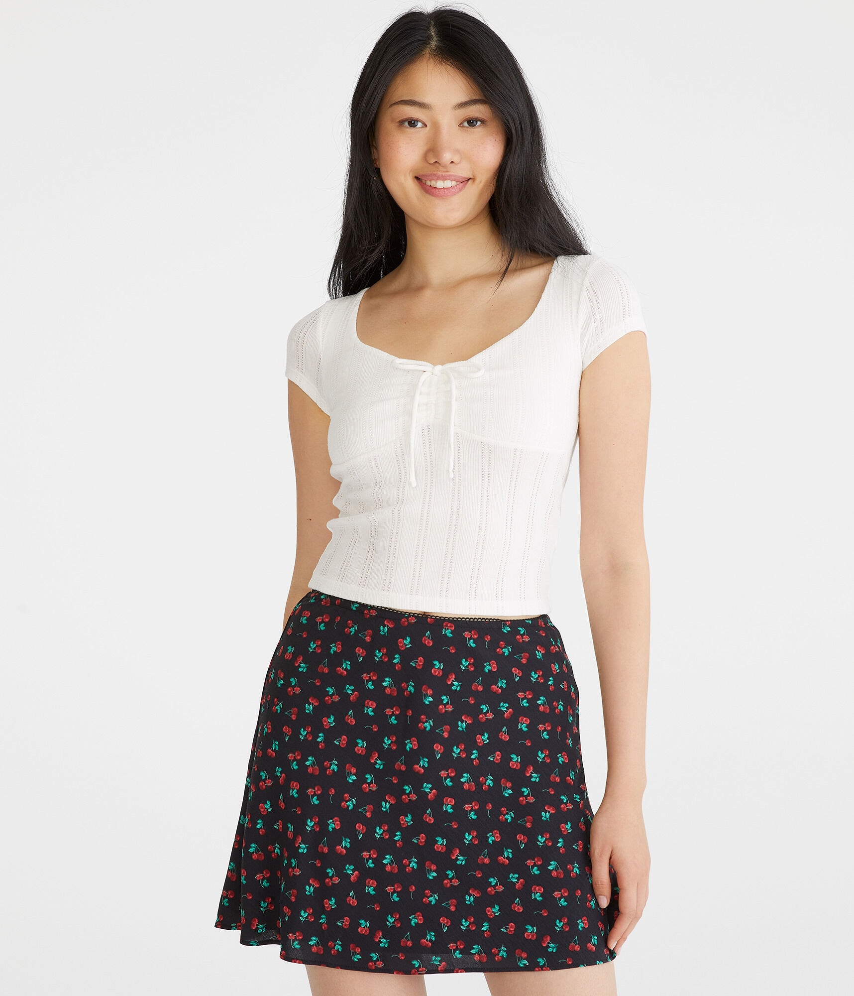 Cinched Scoop-Neck Tee